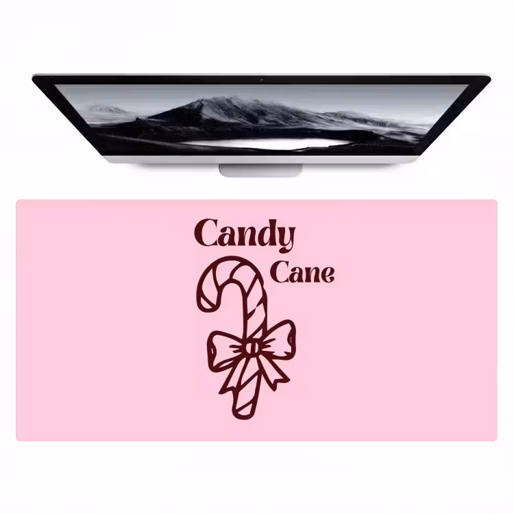 Bureau onderlegger - Kerst - Snoep - Tekst - Bruin - Roze — 1