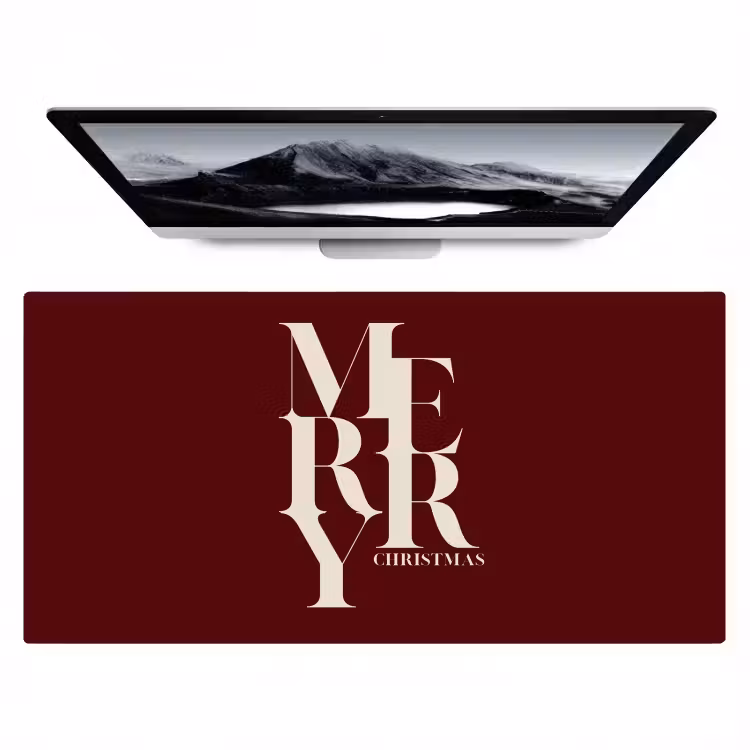 Bureau onderlegger - Merry - Tekst - Donker - Rood — 1