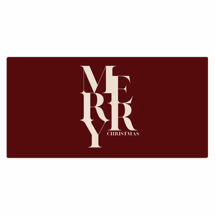 Bureau onderlegger - Merry - Tekst - Donker - Rood — 2