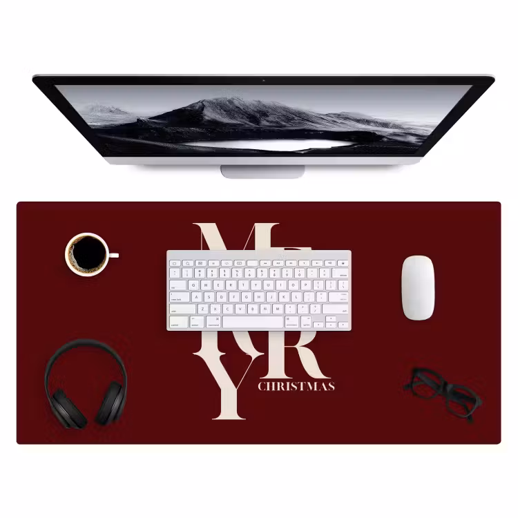 Bureau onderlegger - Merry - Tekst - Donker - Rood — 4