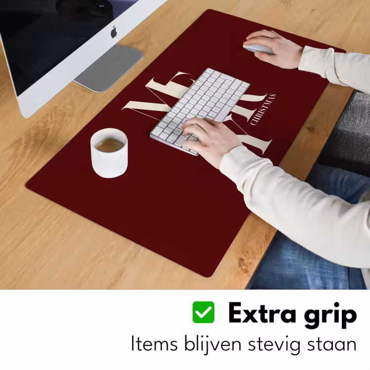 Bureau onderlegger - Merry - Tekst - Donker - Rood — 6