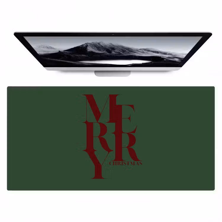 Bureau onderlegger - Merry - Tekst - Groen - Kerst — 1