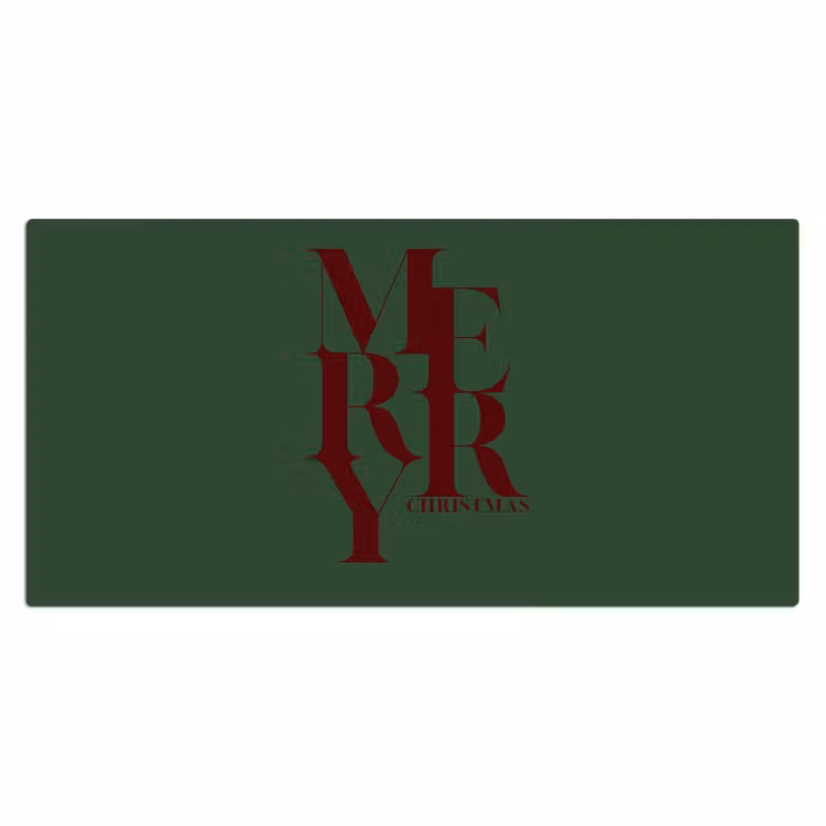 Bureau onderlegger - Merry - Tekst - Groen - Kerst — 2
