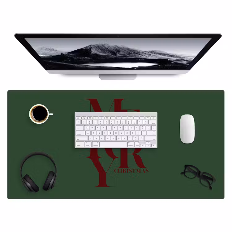 Bureau onderlegger - Merry - Tekst - Groen - Kerst — 4