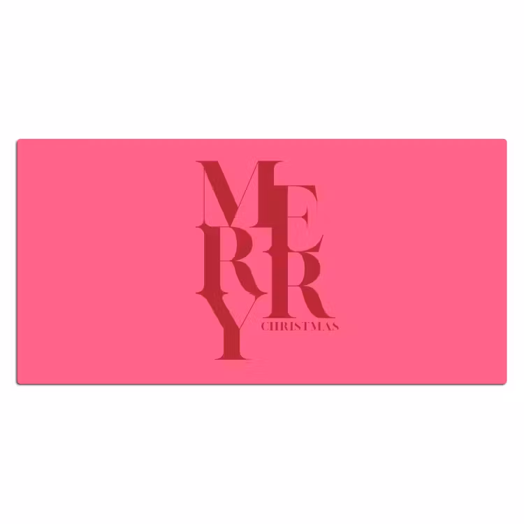 Bureau onderlegger - Merry - Tekst - Kerst - Roze — 2
