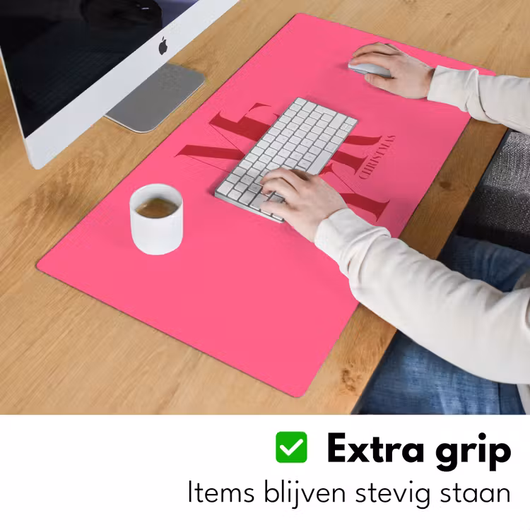 Bureau onderlegger - Merry - Tekst - Kerst - Roze — 6
