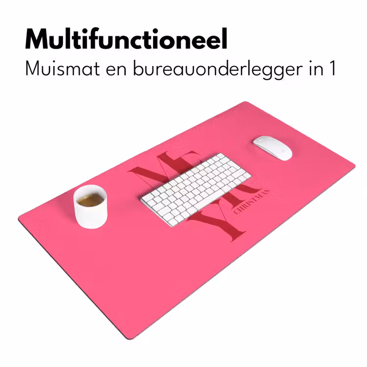 Bureau onderlegger - Merry - Tekst - Kerst - Roze — 7