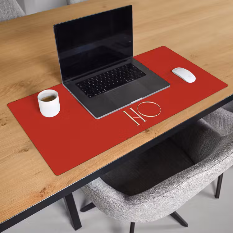 Bureau onderlegger - Tekst - Kerst - Modern - Rood — 3