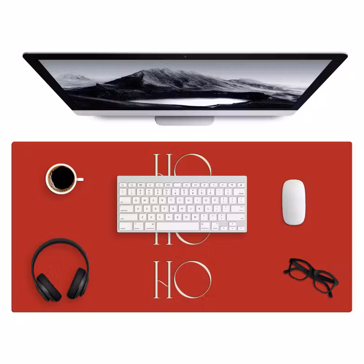Bureau onderlegger - Tekst - Kerst - Modern - Rood — 4