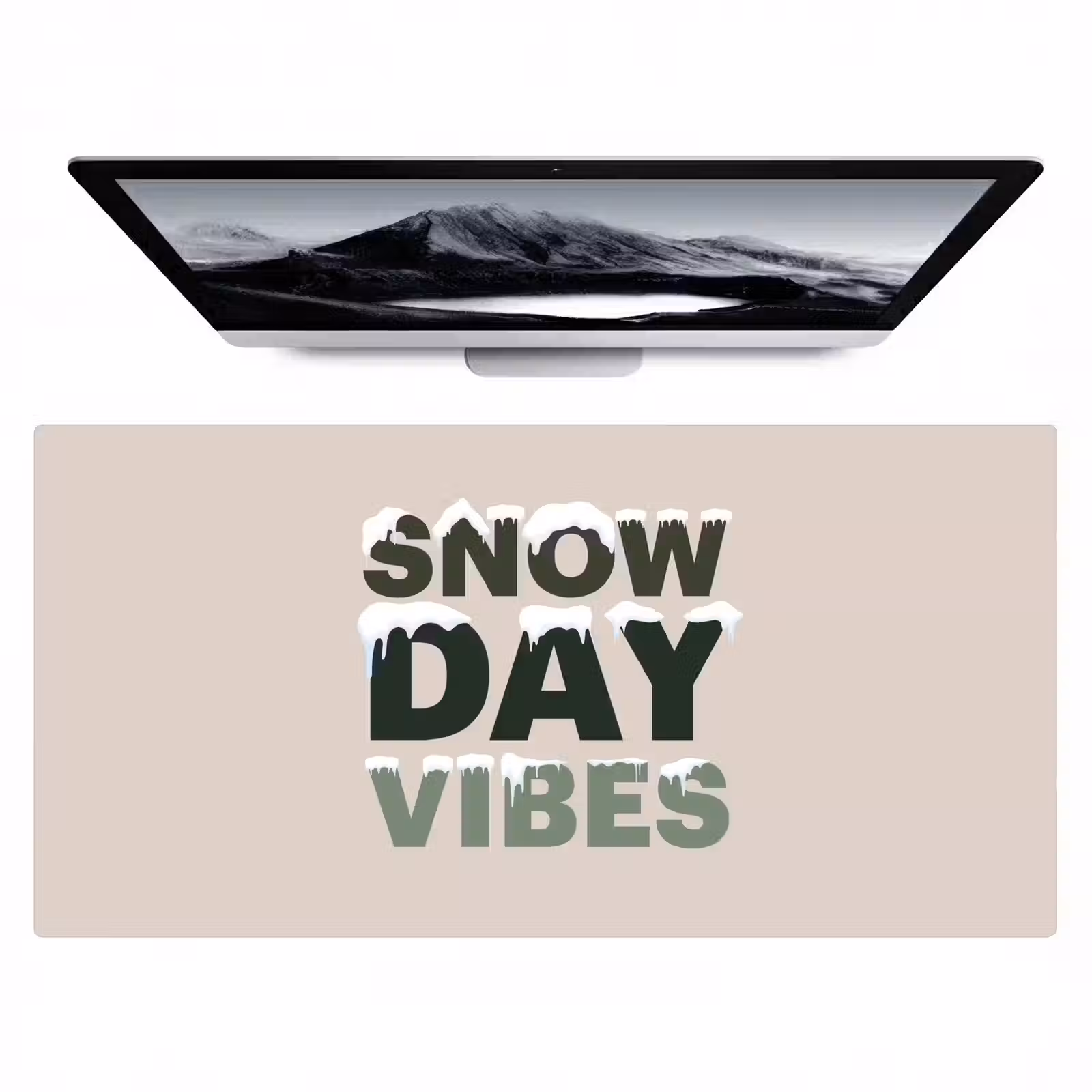 Bureau onderlegger - Sneeuw - Tekst - Kerst - Beige — 1