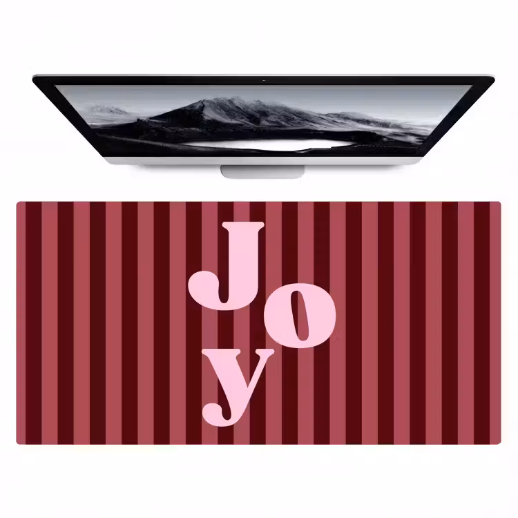 Bureau onderlegger - Joy - Kerst - Tekst - Roze — 1