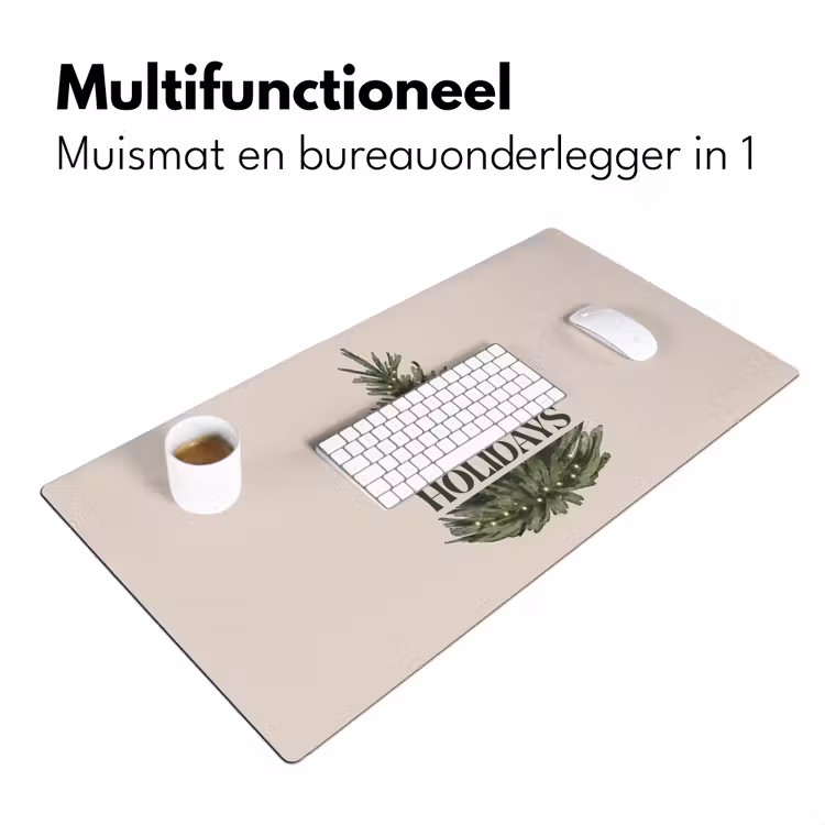 Bureau onderlegger - Kerst - Tekst - Kerstboom - Beige — 7