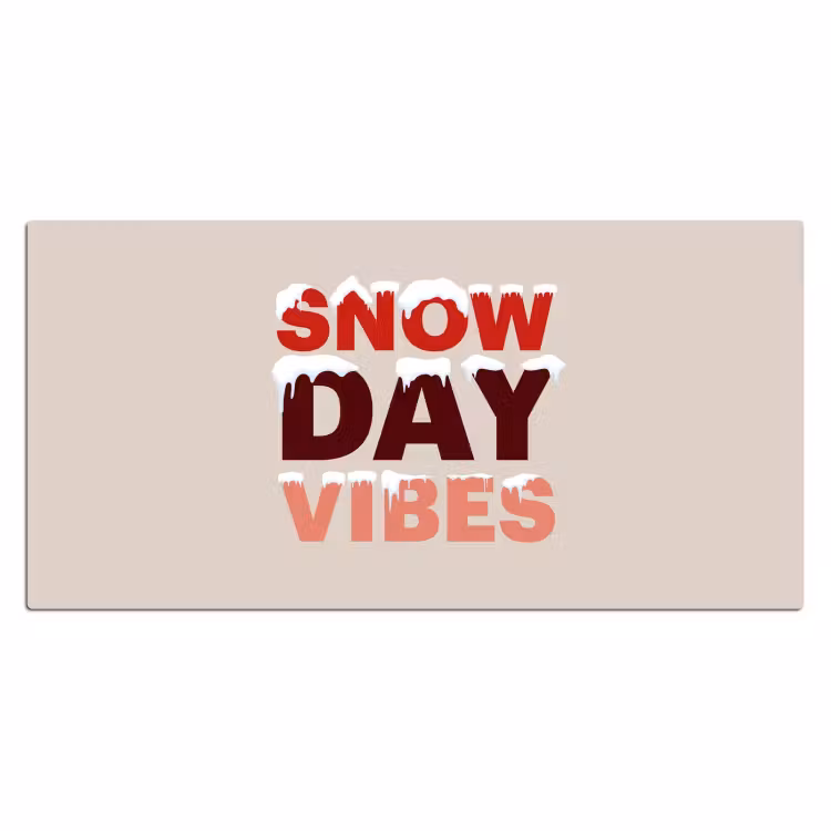Bureau onderlegger - Sneeuw - Kerst - Tekst - Rood — 2