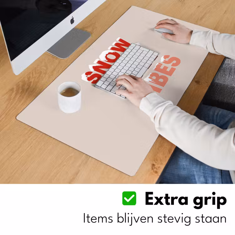 Bureau onderlegger - Sneeuw - Kerst - Tekst - Rood — 6