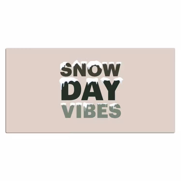 Bureau onderlegger - Sneeuw - Tekst - Kerst - Beige — 2