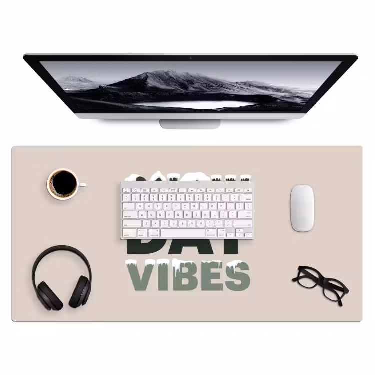 Bureau onderlegger - Sneeuw - Tekst - Kerst - Beige — 4