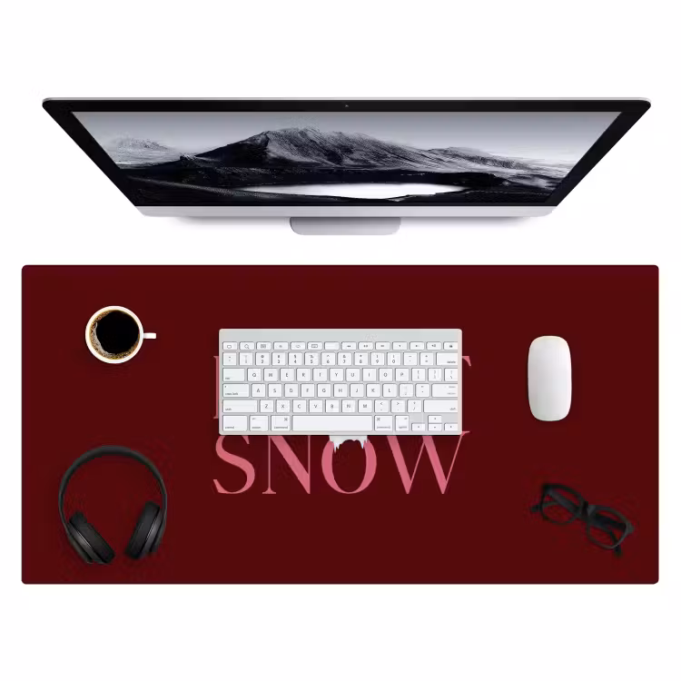 Bureau onderlegger - Tekst - Kerst - Sneeuw - Roze — 4