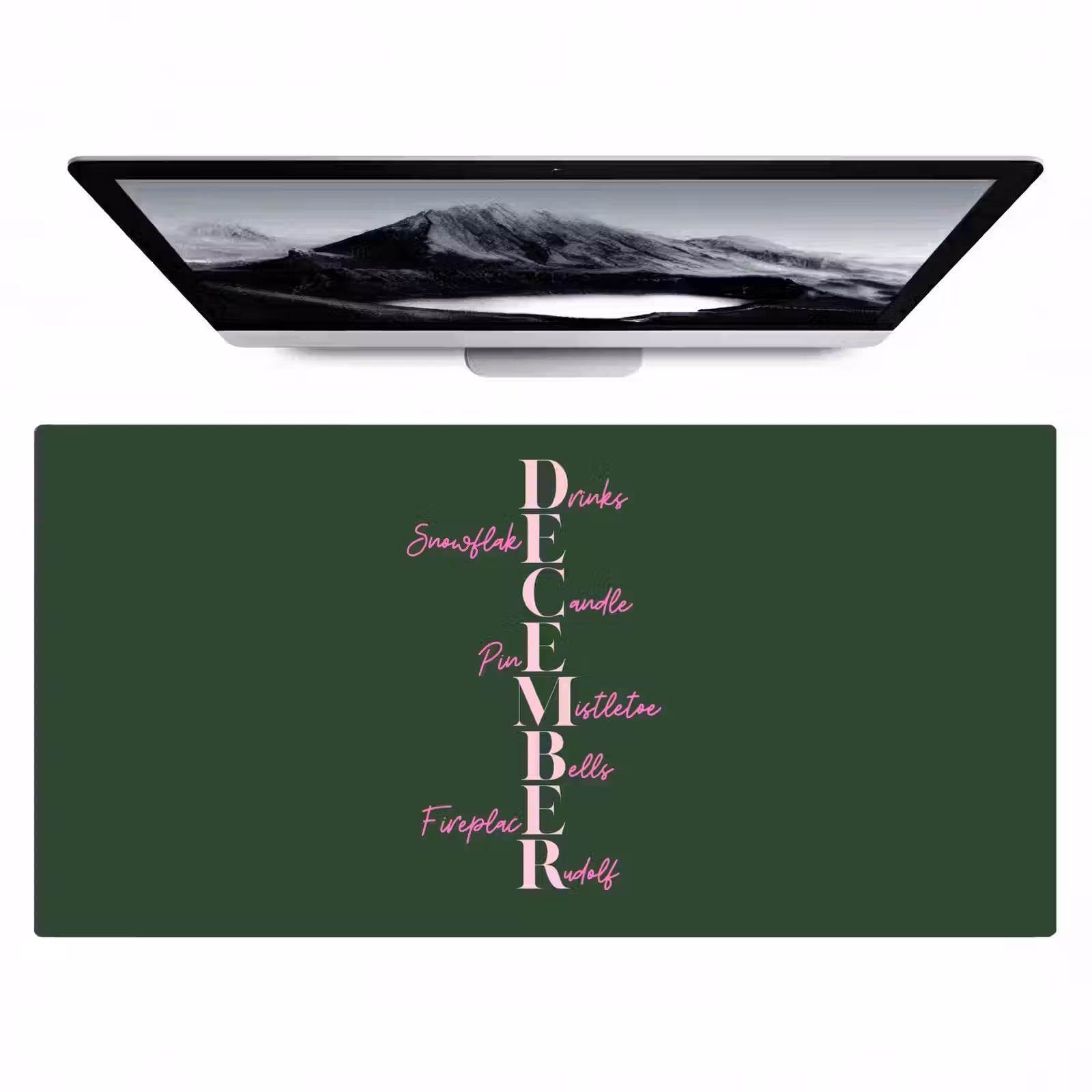 Bureau onderlegger - December - Tekst - Kerst - Groen — 1