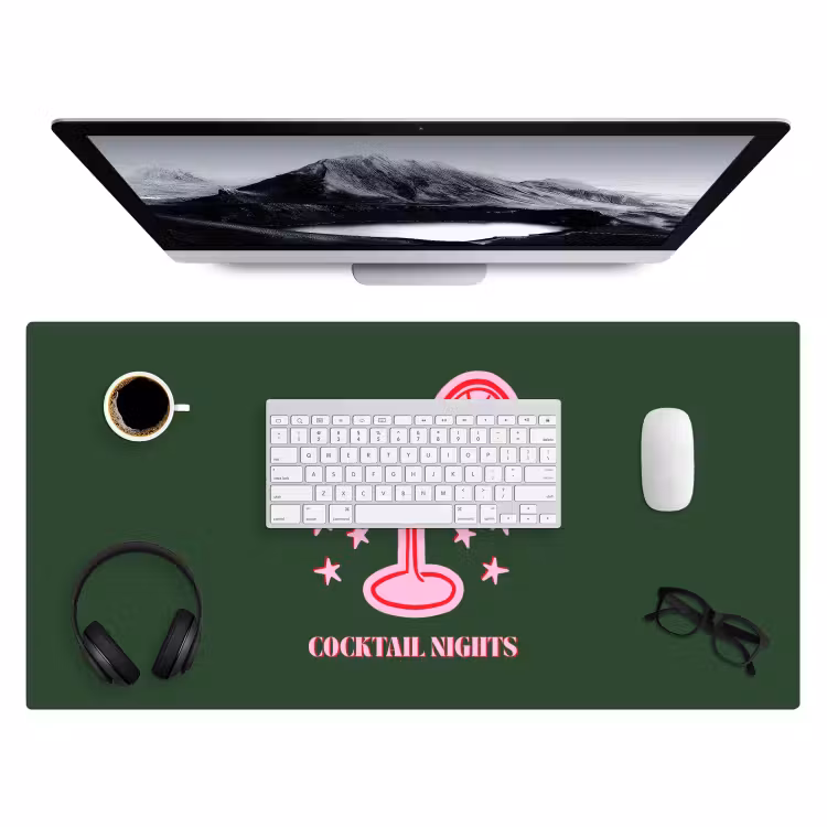 Bureau onderlegger - Cocktail - Kerst - Roze - Groen — 4