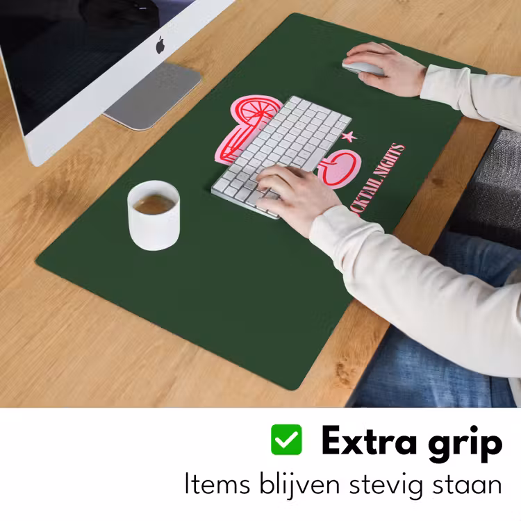 Bureau onderlegger - Cocktail - Kerst - Roze - Groen — 6