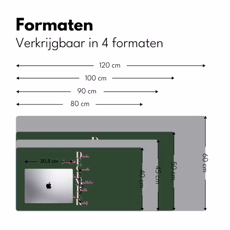 Bureau onderlegger - December - Tekst - Kerst - Groen — 8