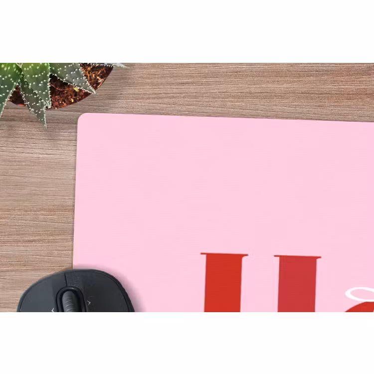 Muismat - Kerst - Tekst - Rood - Roze — 5