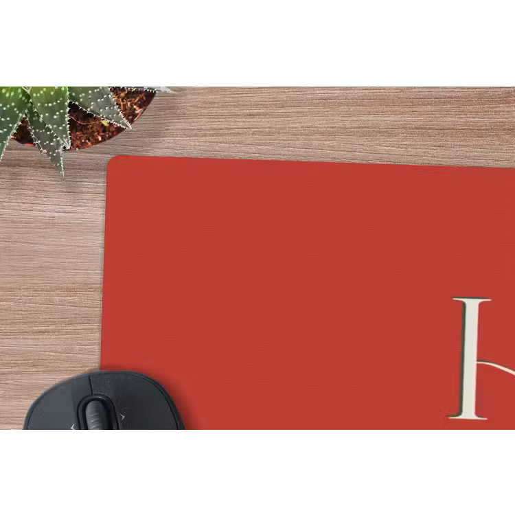 Muismat - Tekst - Kerst - Modern - Rood — 5