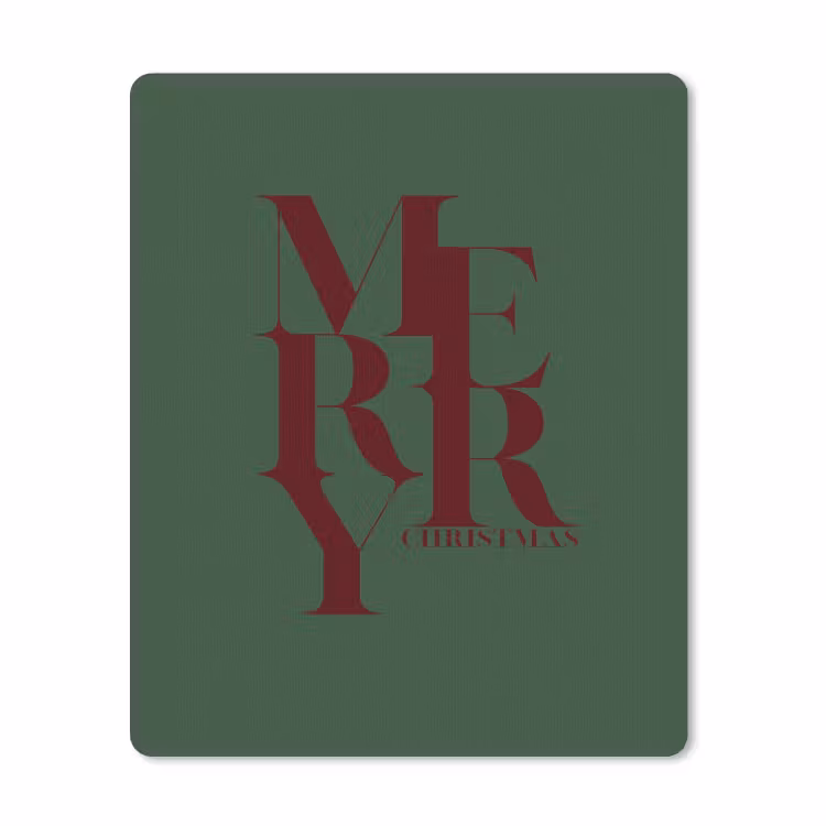 Muismat - Merry - Tekst - Groen - Kerst — 1