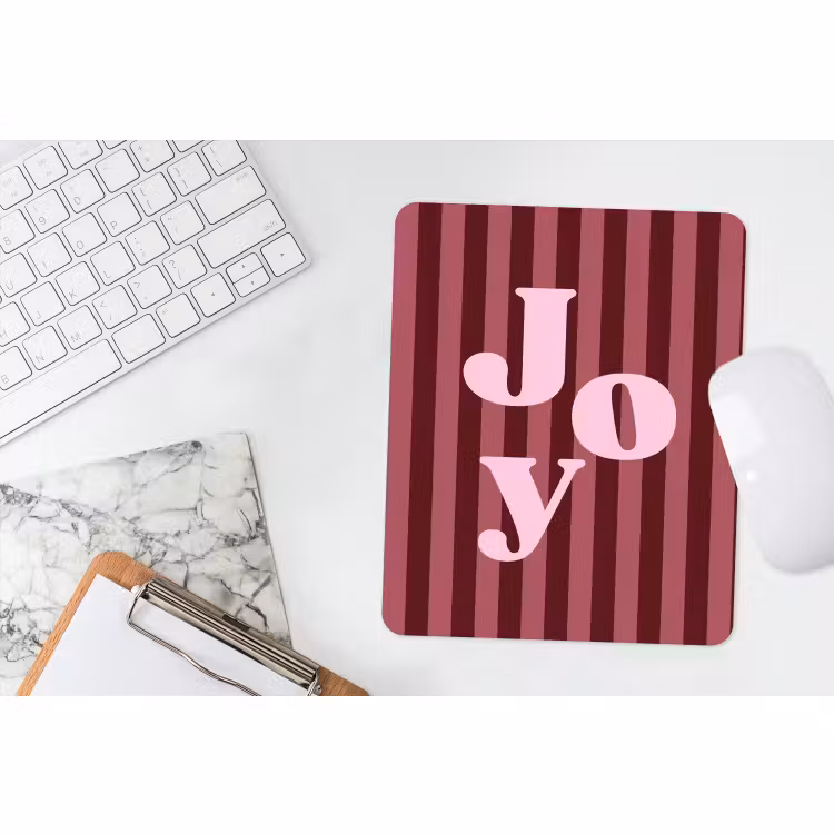 Muismat - Joy - Kerst - Tekst - Roze — 4