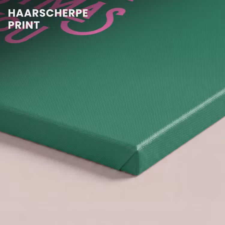 Canvas schilderij - Kerst - Tekst - Roze - Groen — 5