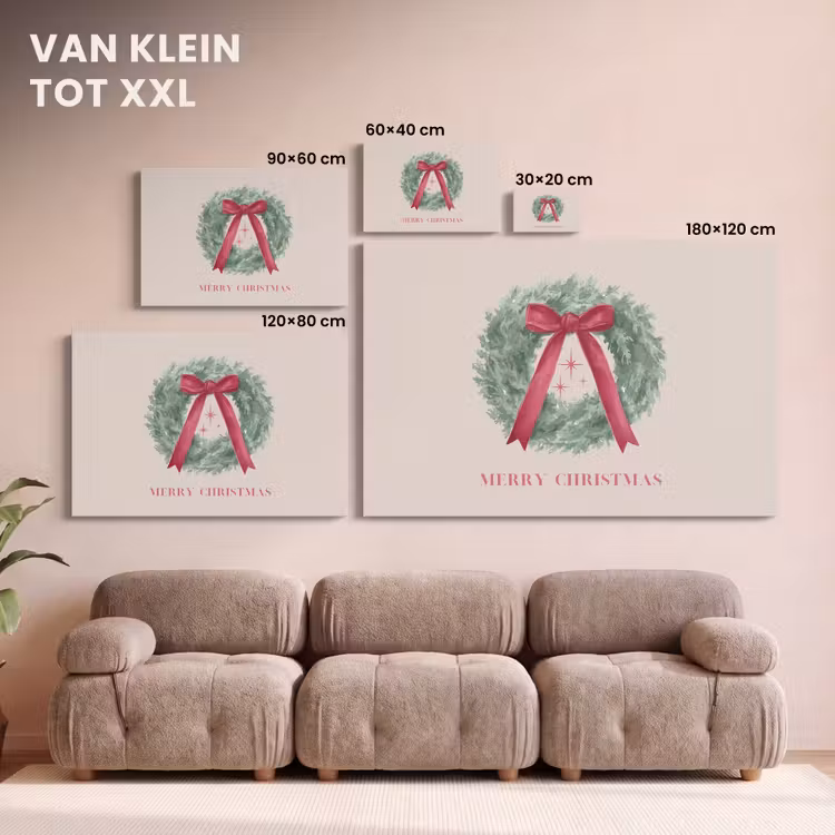 Canvas schilderij - Winter - Kerst - Tekst — 8