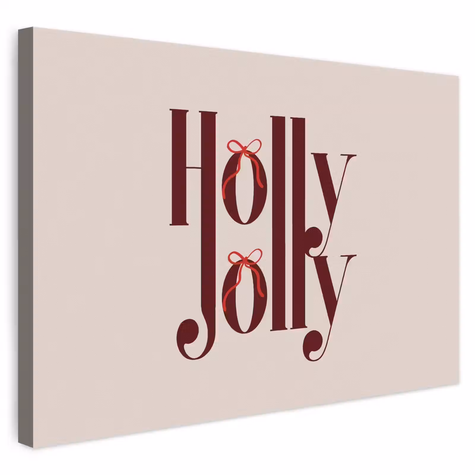 Canvas schilderij - Tekst - Kerst - Bruin — 1