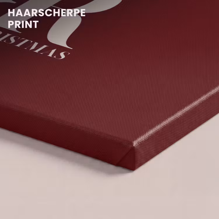 Canvas schilderij - Merry - Tekst - Donker - Rood — 5