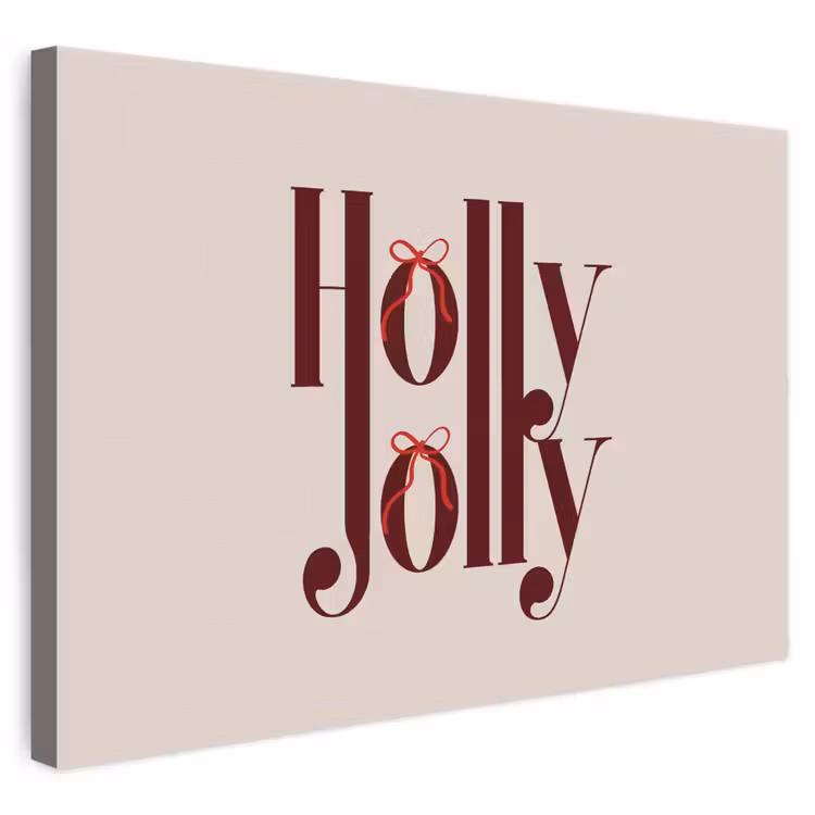 Canvas schilderij - Tekst - Kerst - Bruin — 1