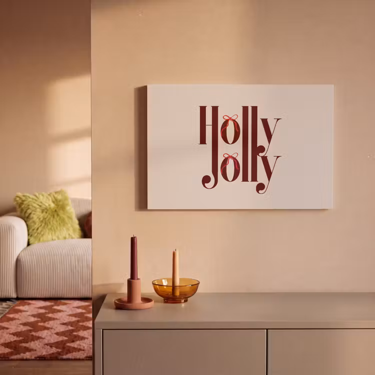 Canvas schilderij - Tekst - Kerst - Bruin — 2