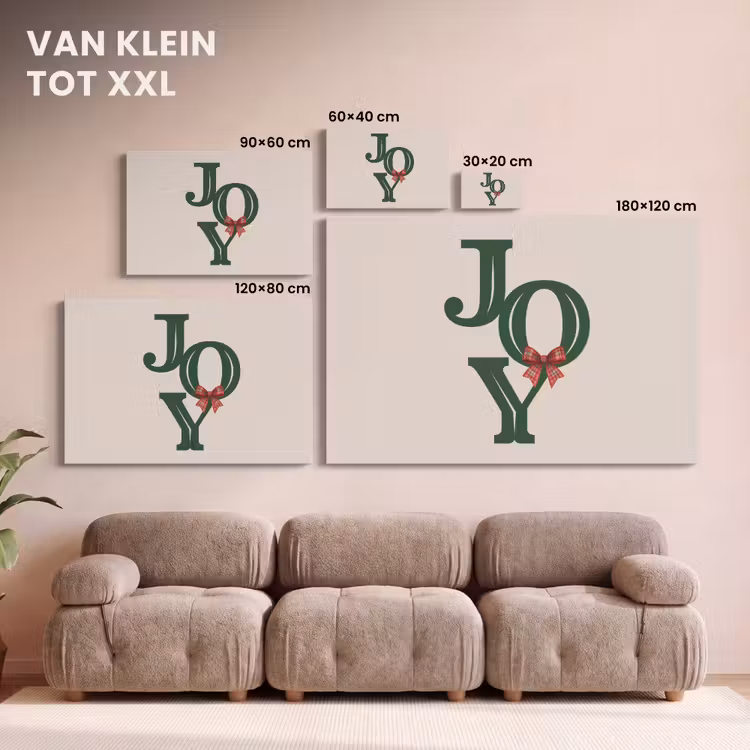Canvas schilderij - Tekst - Kerst - Groen — 8