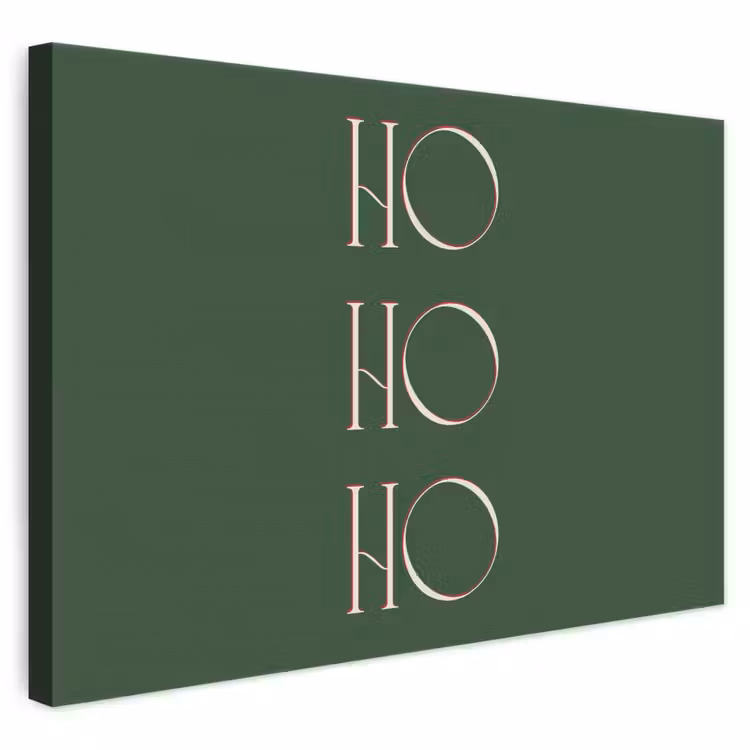Canvas schilderij - Tekst - Kerst - Modern - Groen — 1