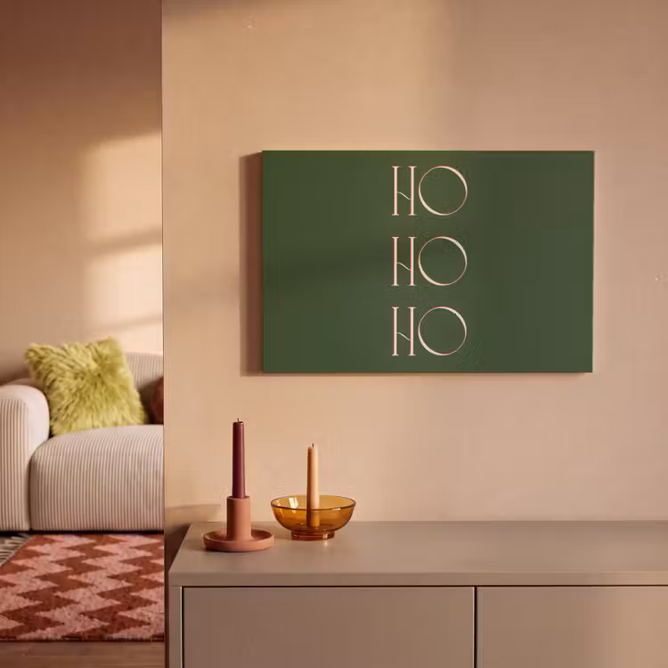 Canvas schilderij - Tekst - Kerst - Modern - Groen — 2