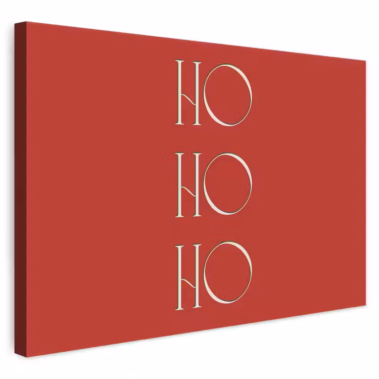 Canvas schilderij - Tekst - Kerst - Modern - Rood — 1