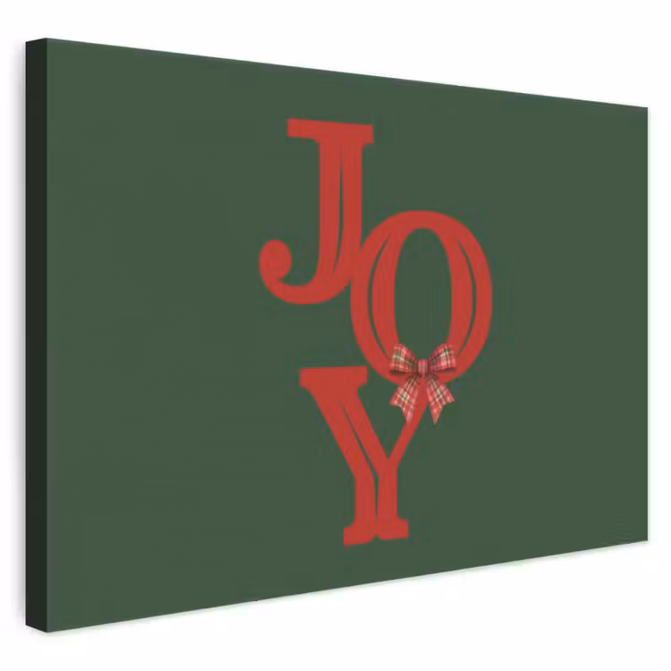 Canvas schilderij - Tekst - Kerst - Rood — 1