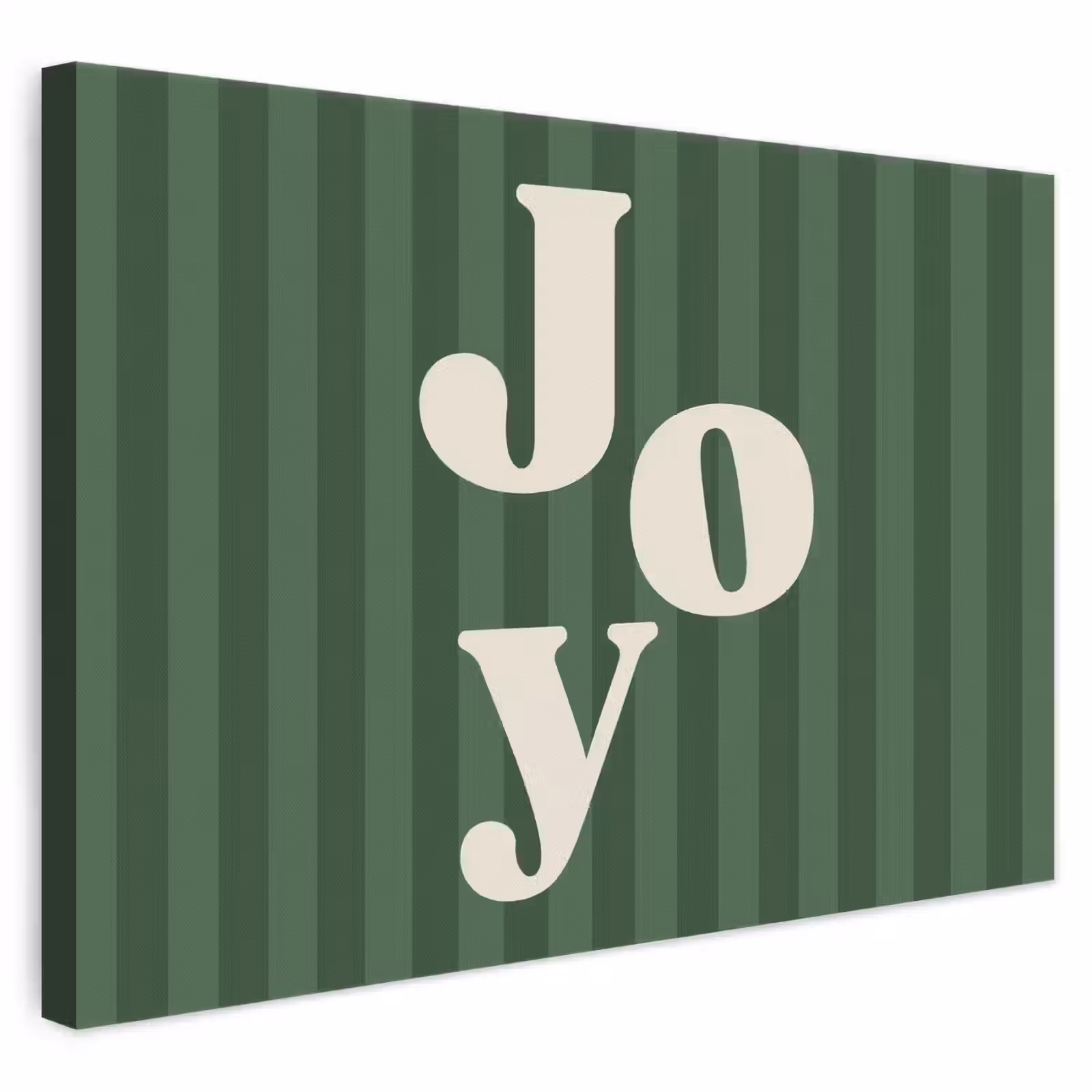 Canvas schilderij - Joy - Kerst - Tekst - Groen — 1