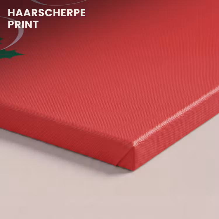 Canvas schilderij - Kerst - Tekst - illustratie - Rood — 5