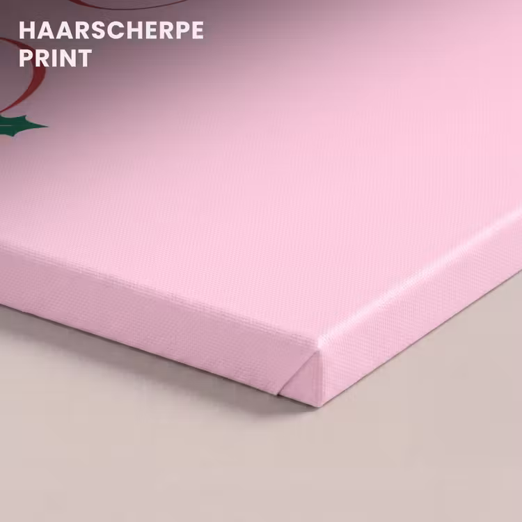 Canvas schilderij - Kerst - Tekst - Roze - Illustratie — 5