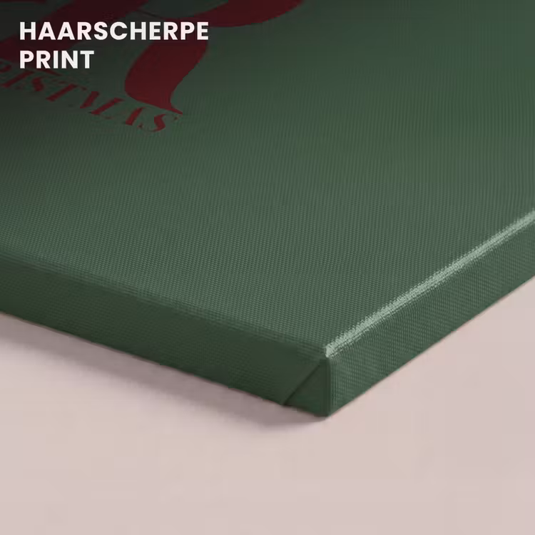 Canvas schilderij - Merry - Tekst - Groen - Kerst — 5