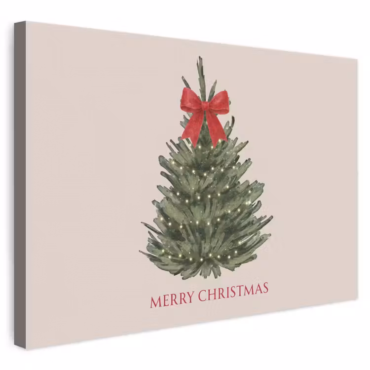 Canvas schilderij - Tekst - Kerst - Kerstboom — 1