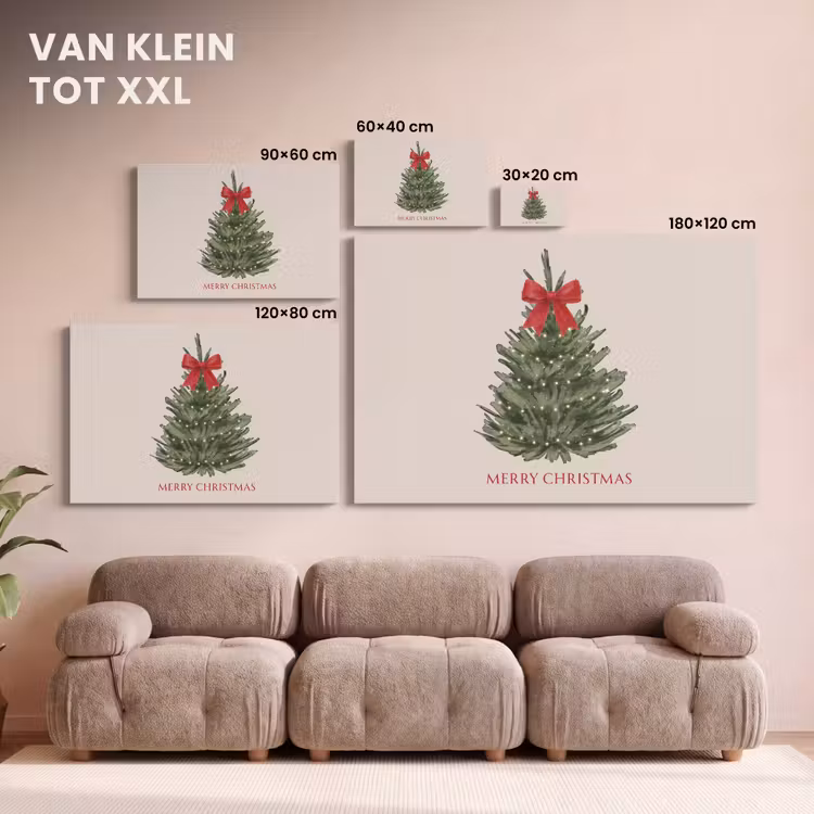 Canvas schilderij - Tekst - Kerst - Kerstboom — 8