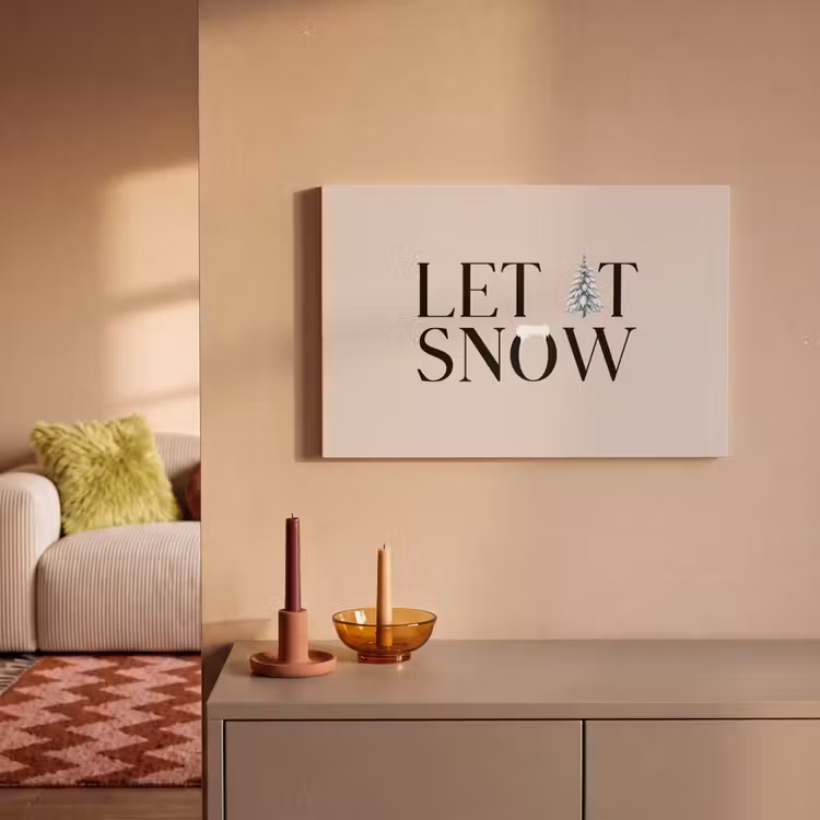 Canvas schilderij - Tekst - Kerst - Sneeuw — 2