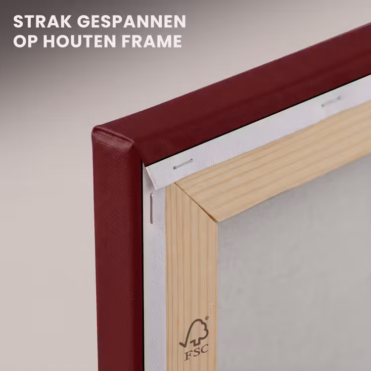 Canvas schilderij - December - Tekst - Kerst - Burgundy — 7