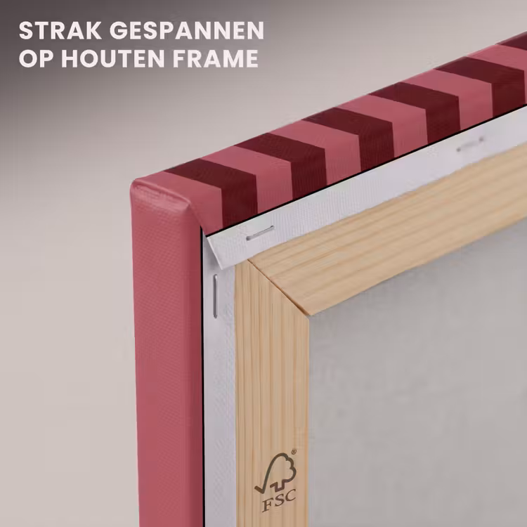 Canvas schilderij - Joy - Kerst - Tekst - Roze — 7