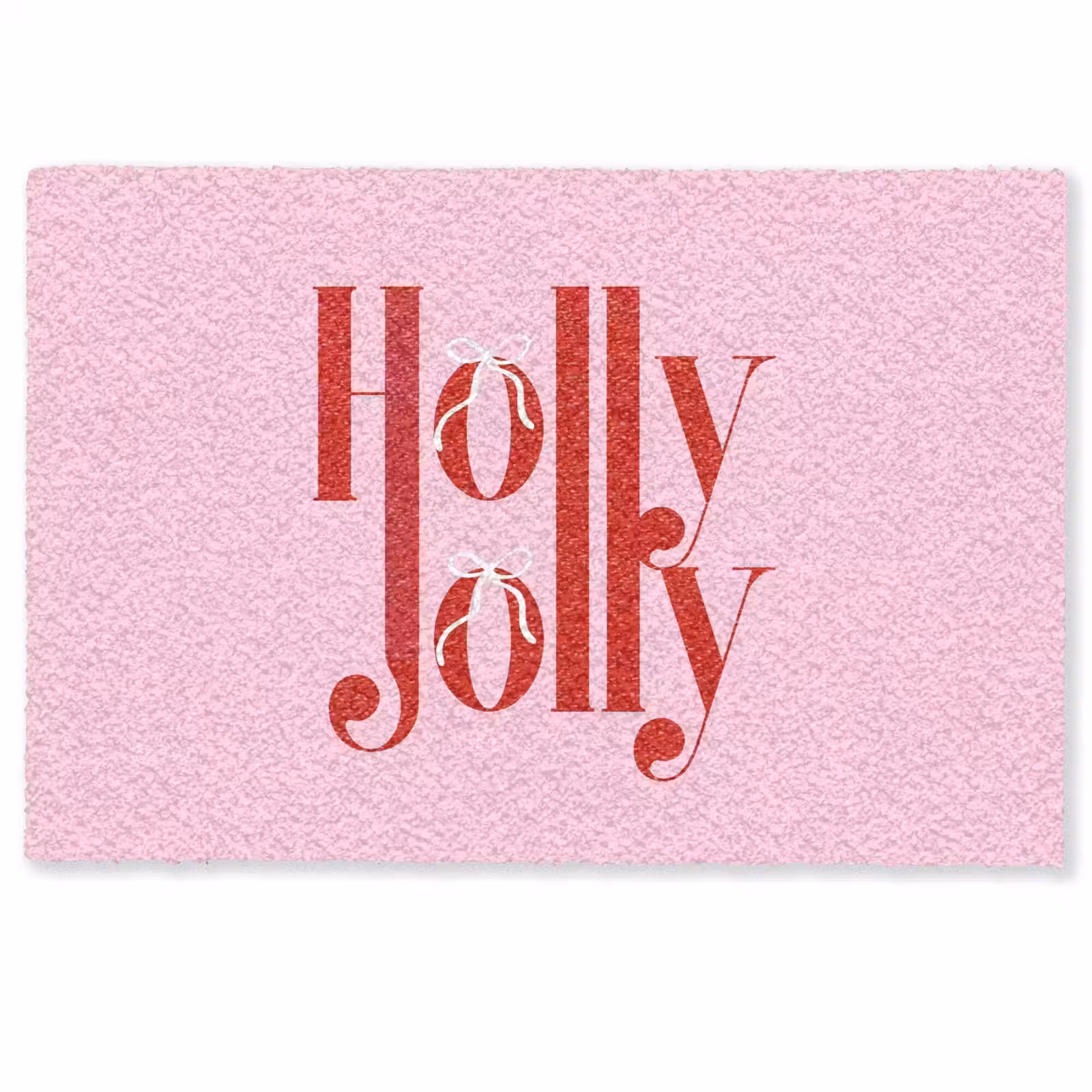 Deurmat - Kerst - Tekst - Rood - Roze — 1